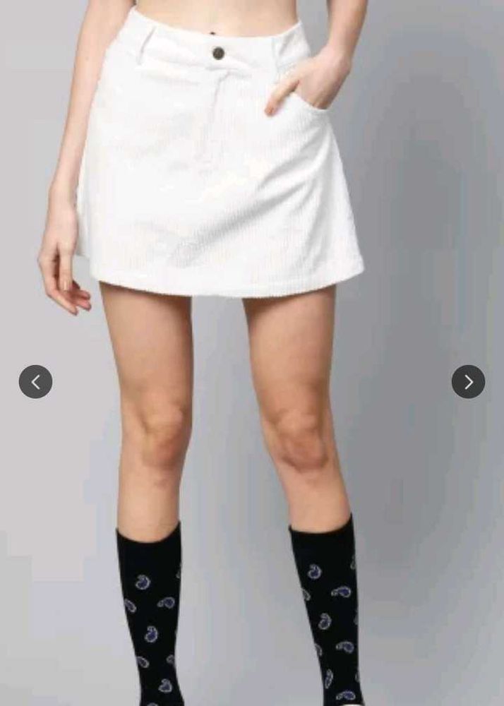 Sassafras White Mini Skirt