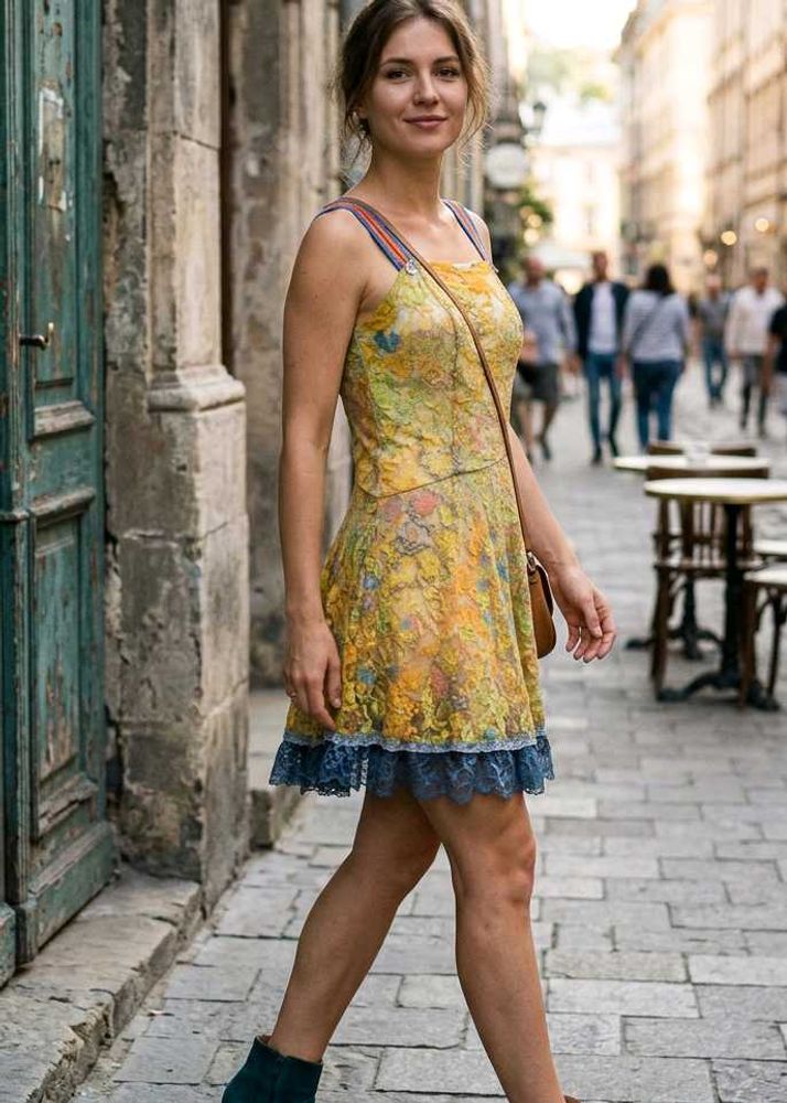 Floral Lace Mini Dress