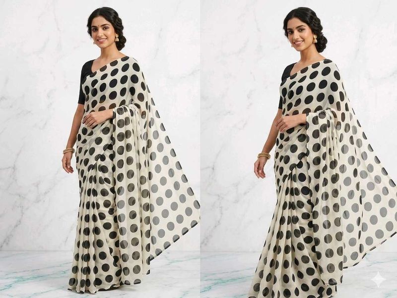 retro style saree