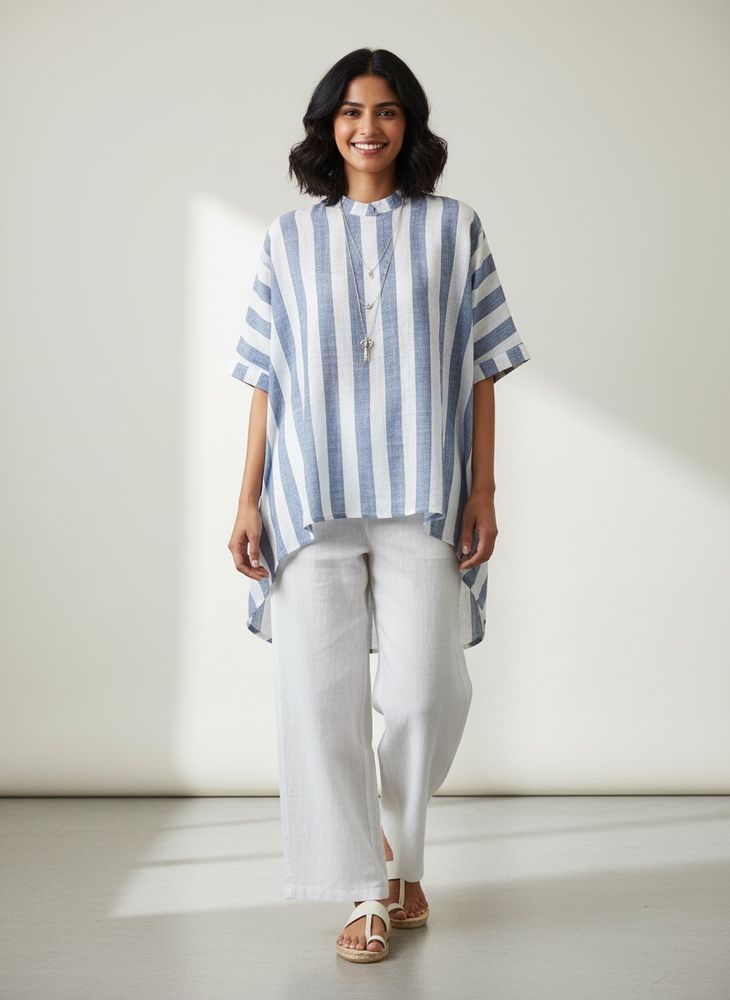 Striped Hi-Low Top with tag