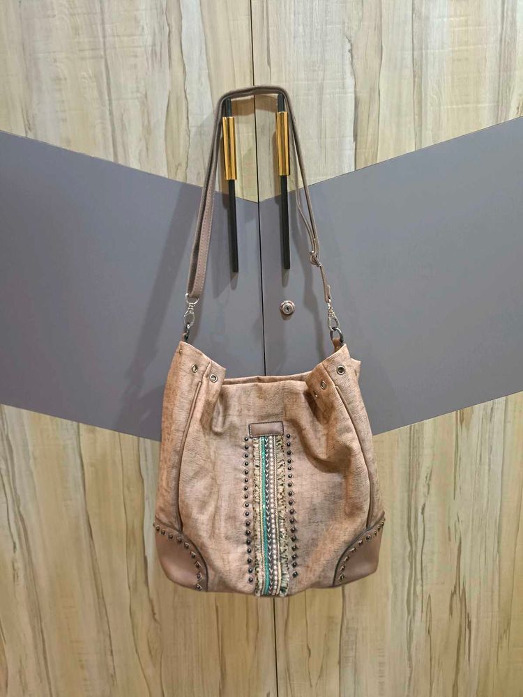 Stylish Studded Hobo Bag