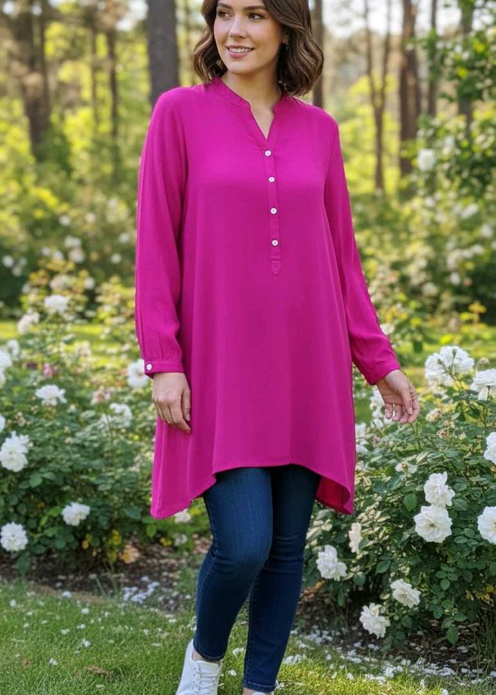 (Westside) Vibrant Pink Tunic Top