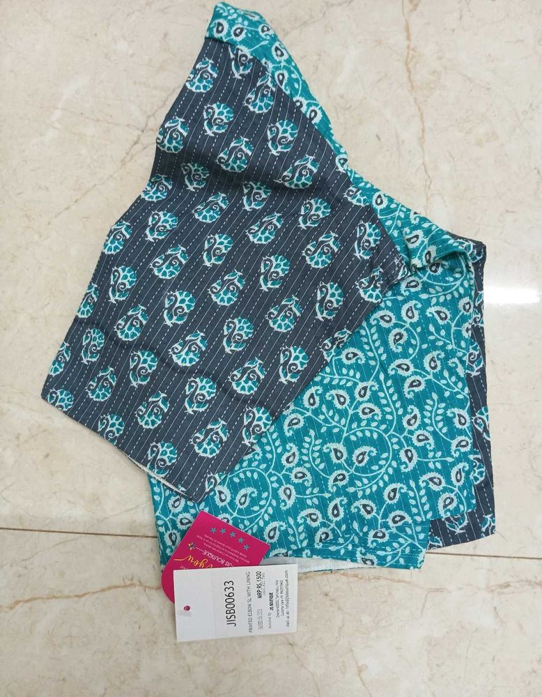 PRINTED COTTON BLOUSE WITH TAG