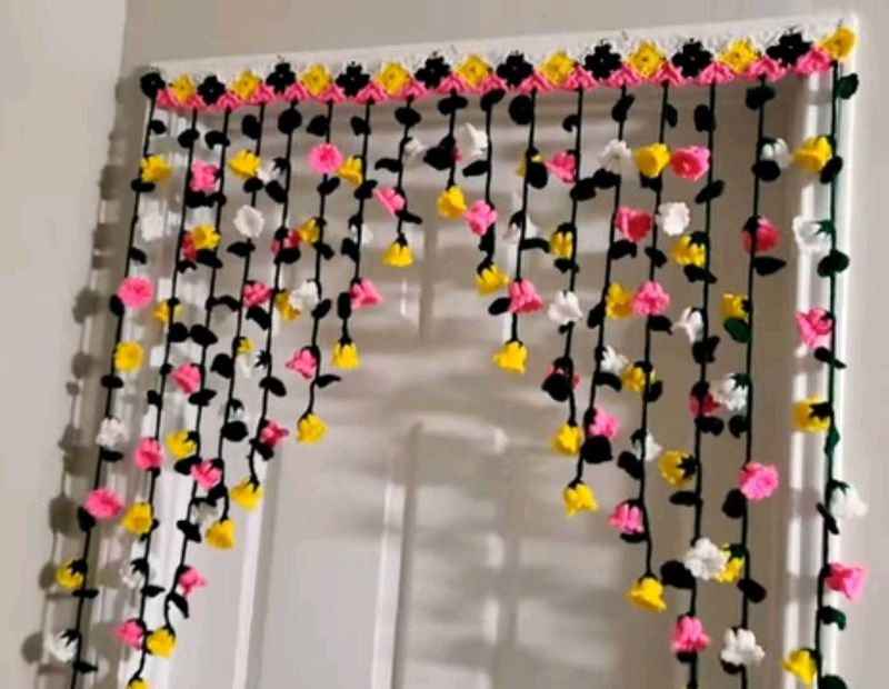 Floral Crochet Door Hanging