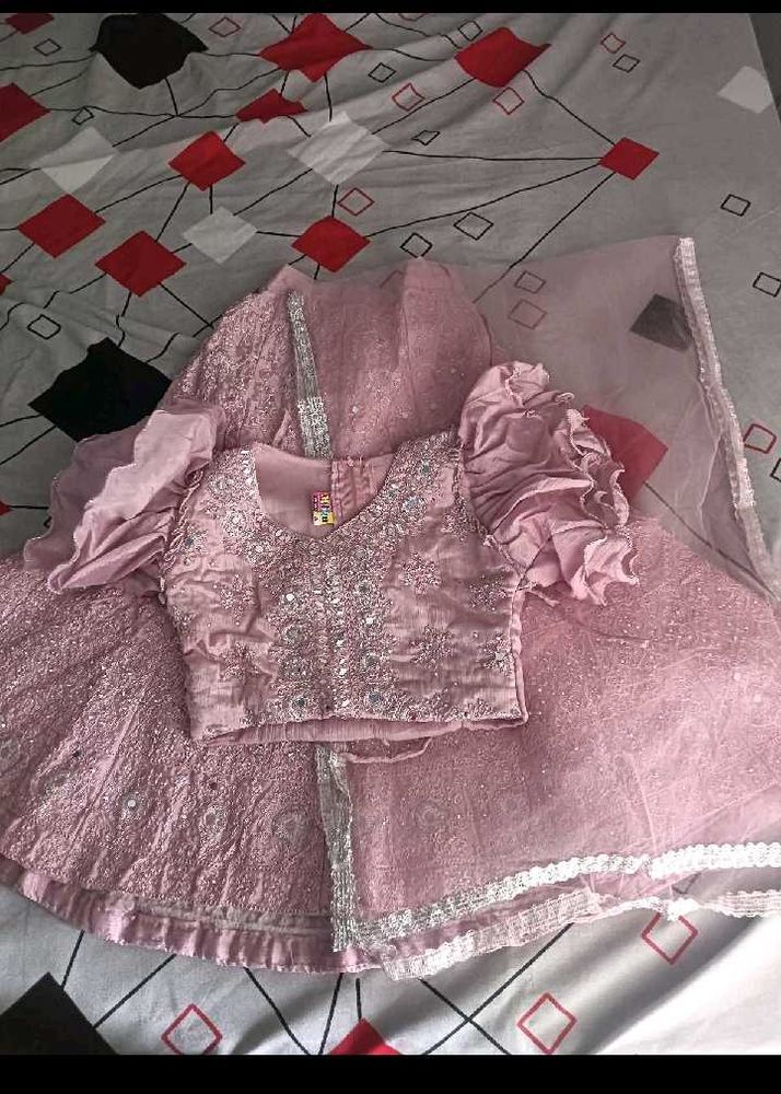 Elegant mouve lahenga choli
