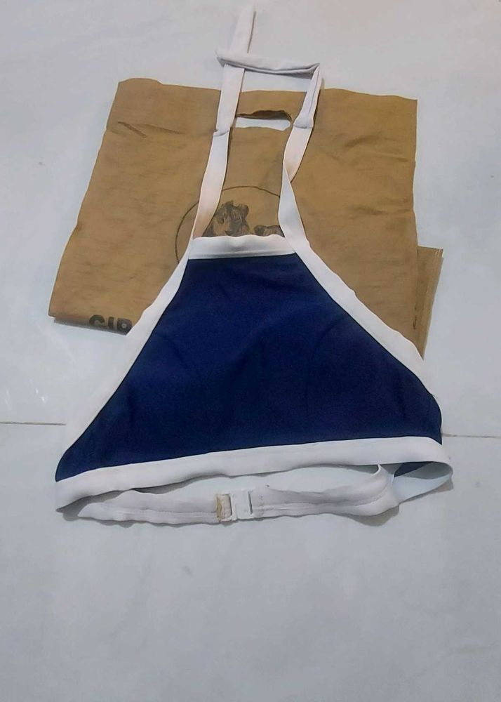 Blue &amp; White Sports Bra