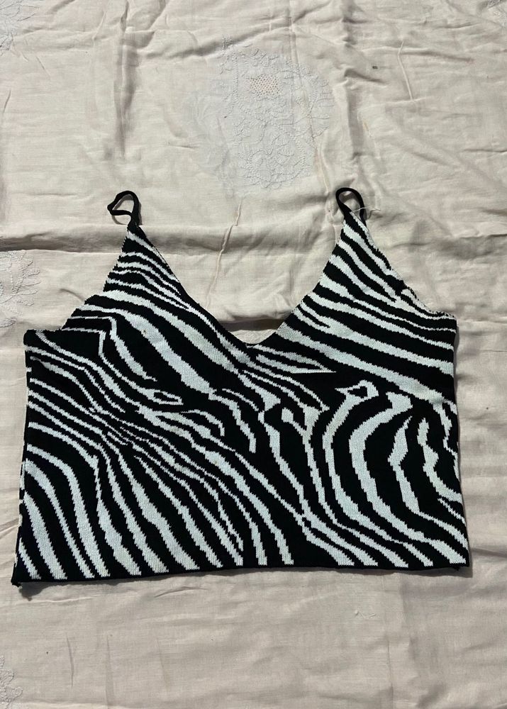 Zebra Print Crop Top