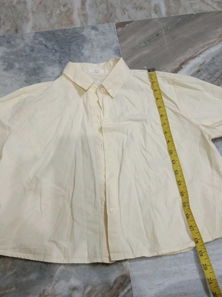 Casual Cream Button-Up Shirt