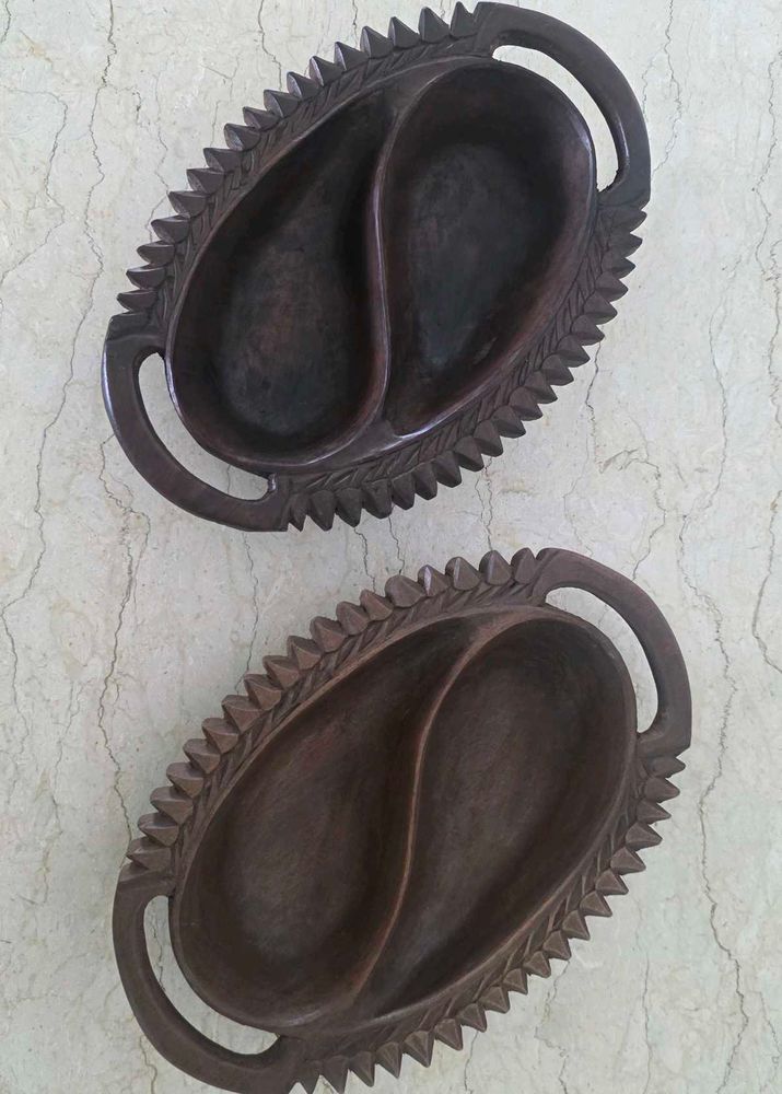 Hand Carved Wooden Serving Bowls