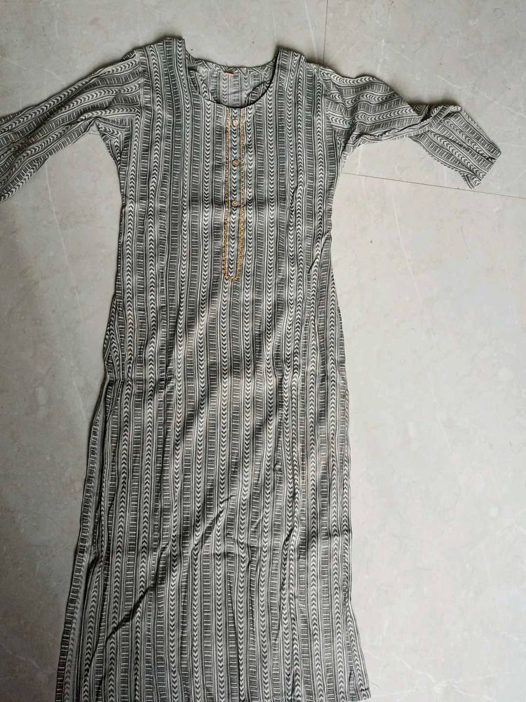 Striped Grey Kurta
