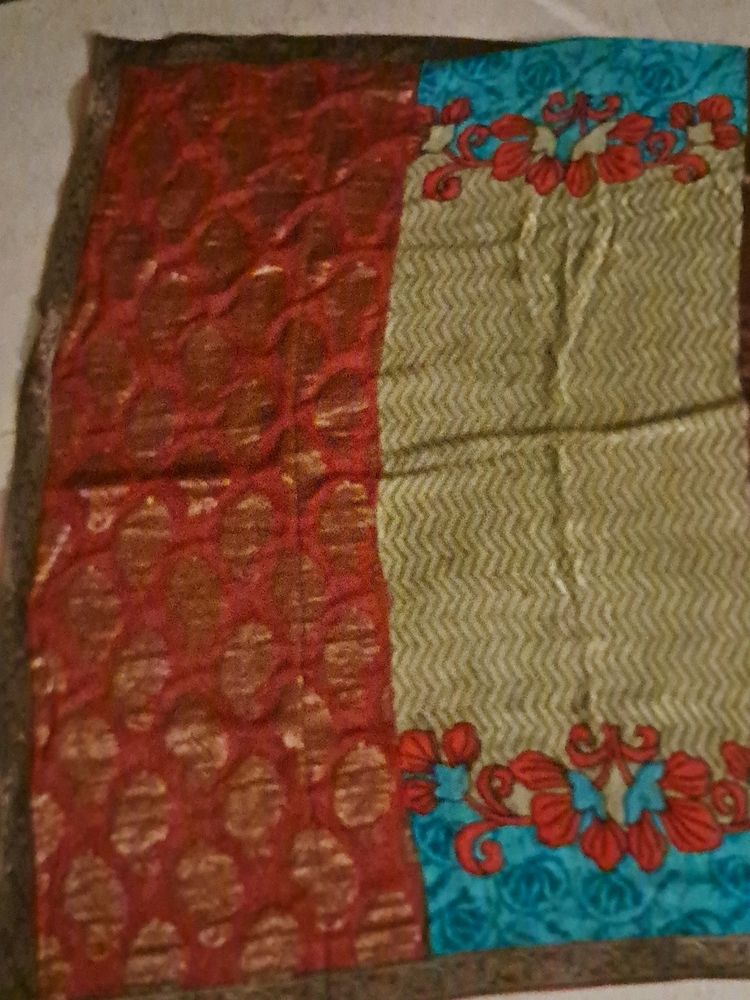 Boutique Made Saree With Designer Blouse