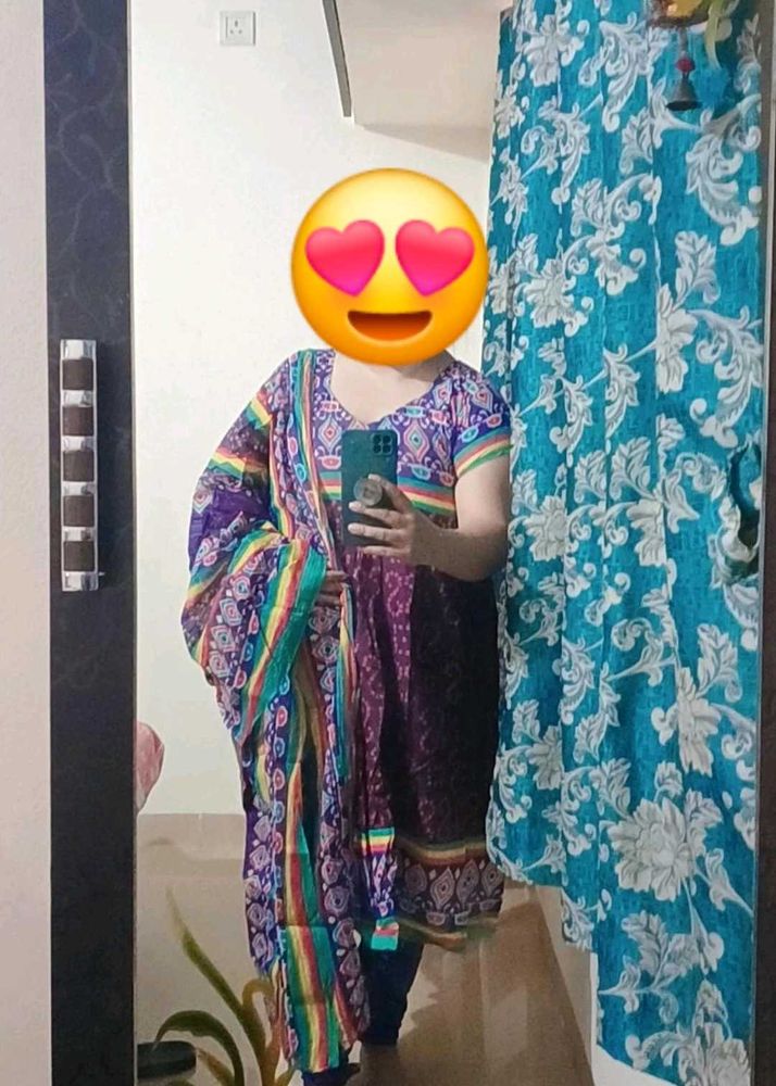 Vibrant Printed Kurta Set with Dupatta
