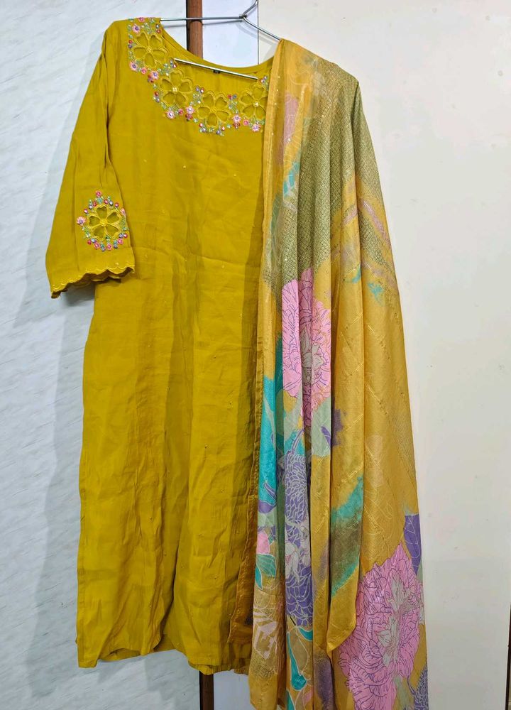 Fancy Yellow Kurta Set 💛