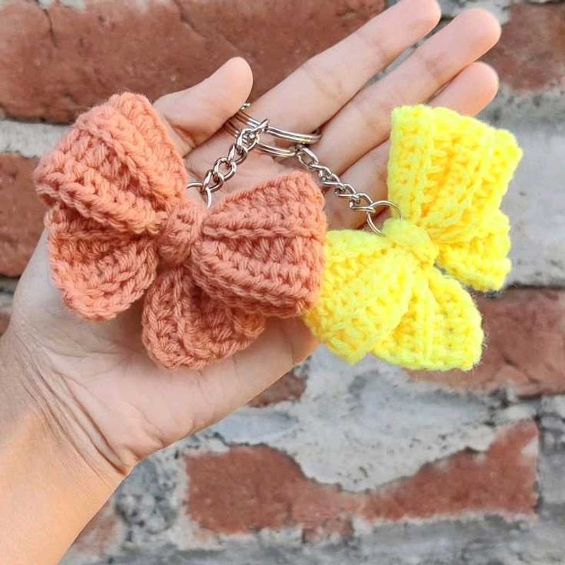 Crochet Bow Keychains