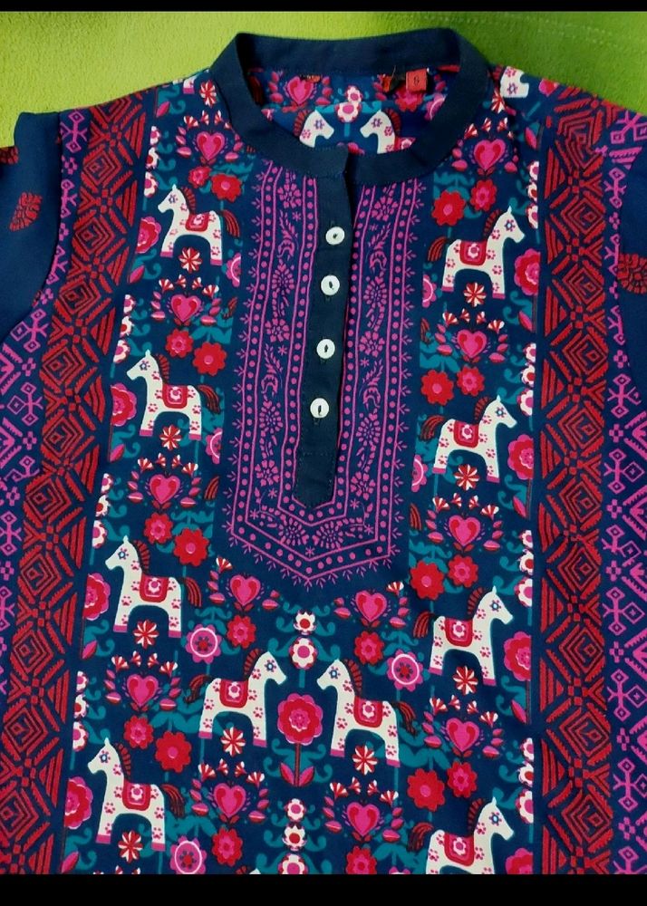 Multi Colour Printed Kurti