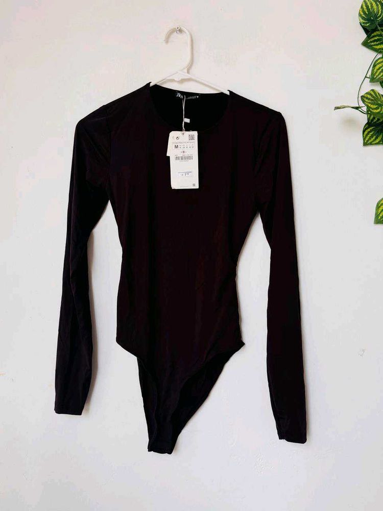 Chic Long Sleeve Brown bodysuit