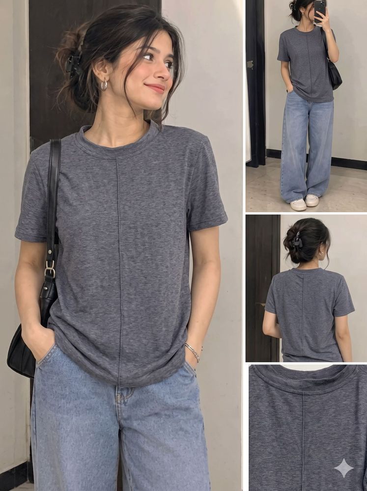 Charcoal Grey Basic T-Shirt