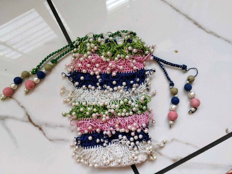 Boho Beaded Potli Bag