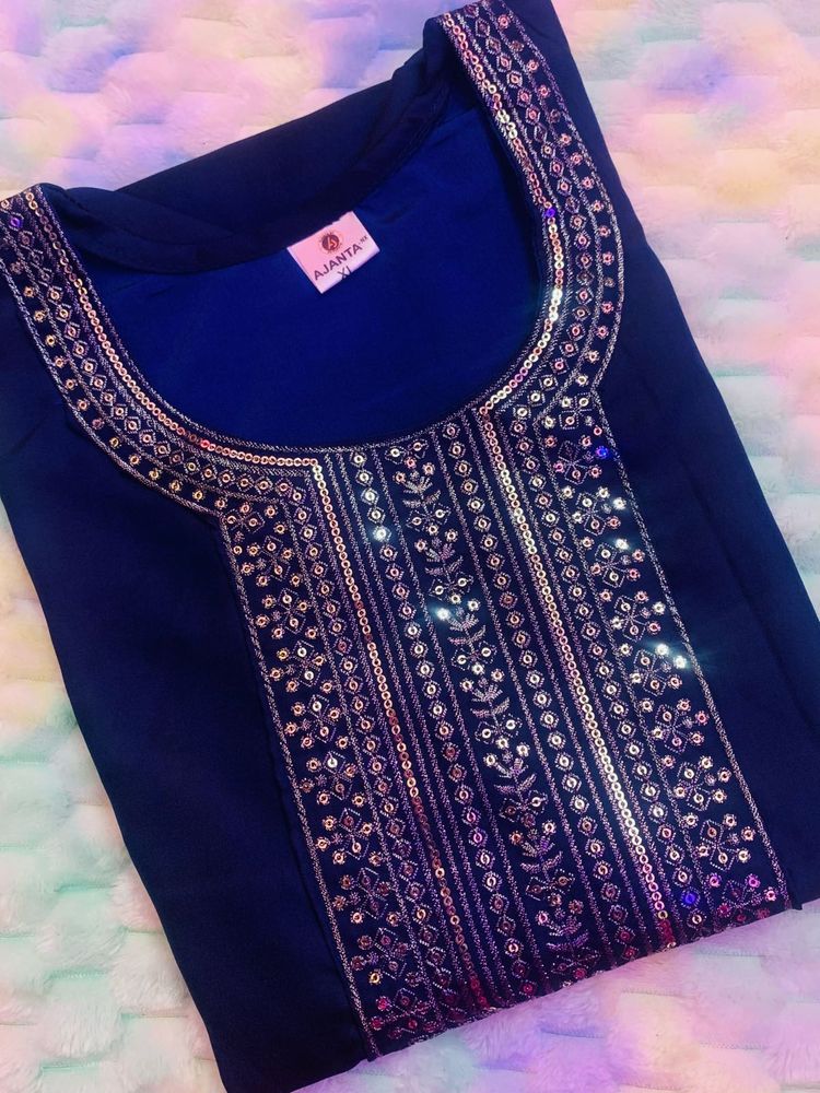 Elegant Navy Blue Kurta