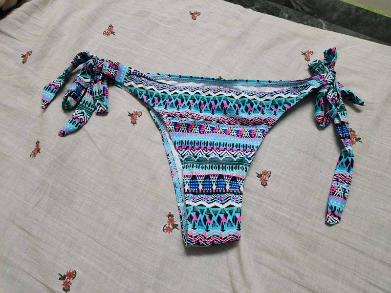 Vibrant Geometric Print Bikini Bottom