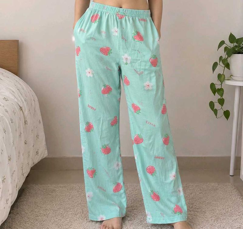 Cute Strawberry Print Pajama Pants