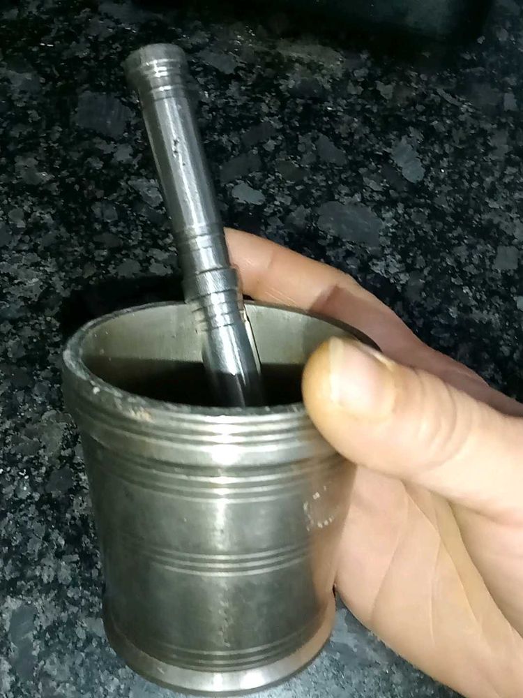 Vintage Metal Mortar and Pestle