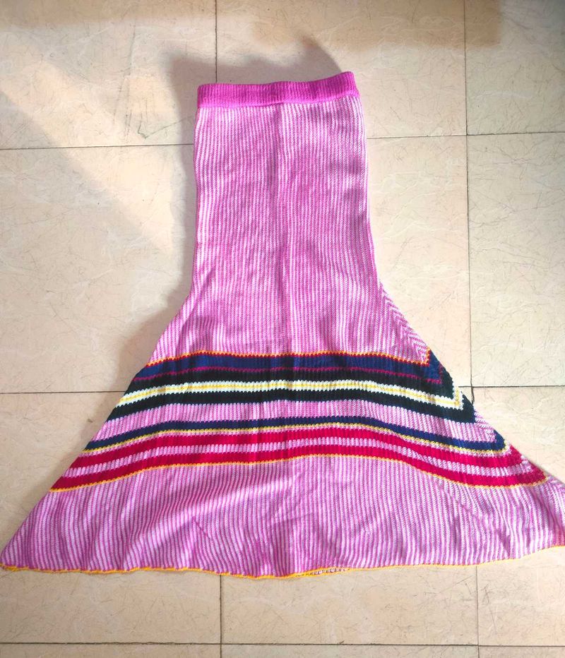 Striped Pink fish cut skirt 🌸💒🍠🌺🎗️