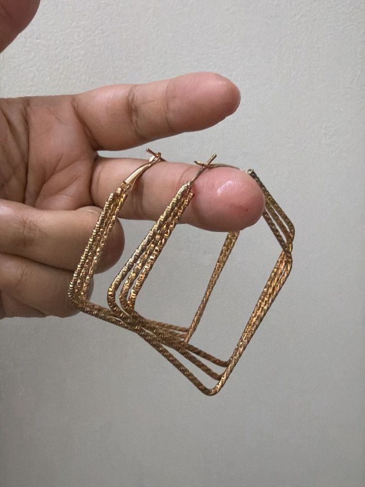 Stylish Geometric Hoop Earrings