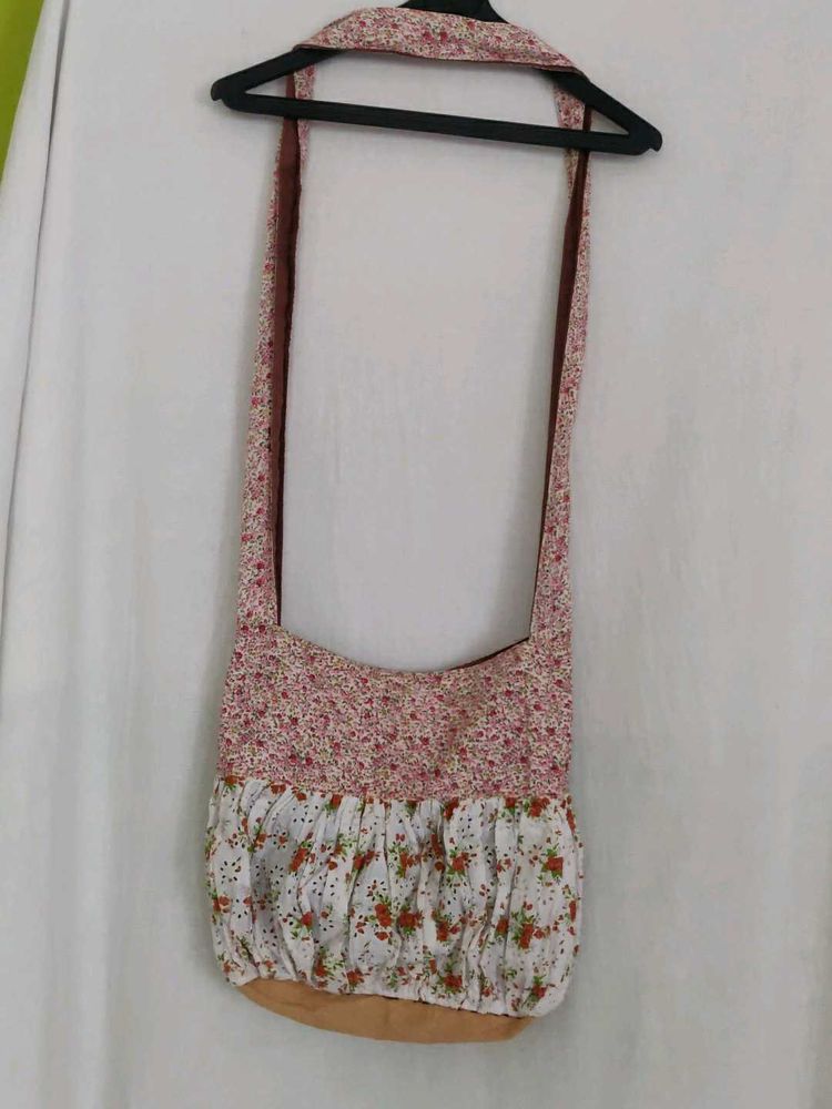 Floral Print Sling Bag(cotton)