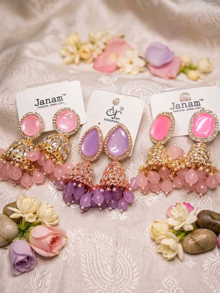 Elegant Jhumka Earrings Set