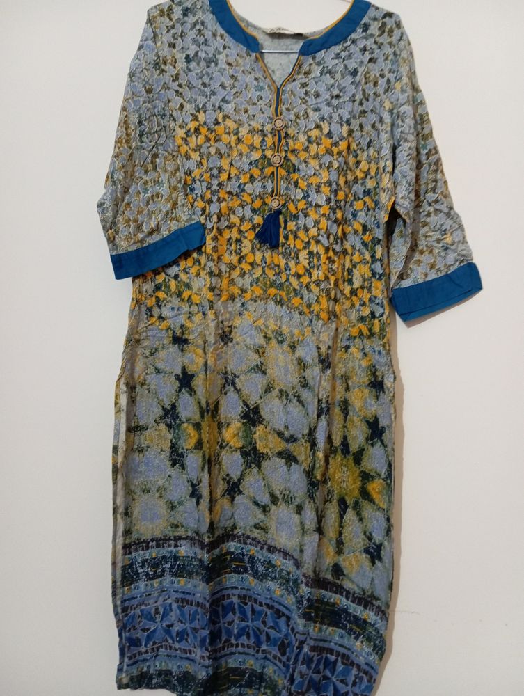 Blue  Shaded Kurti