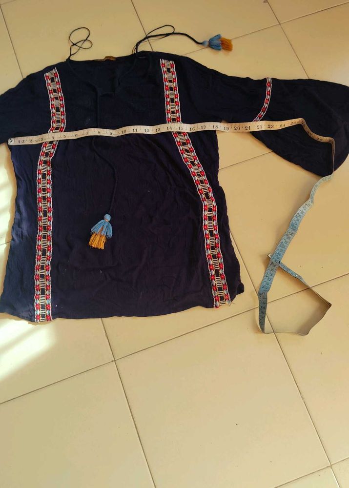 Boho Embroidered Tunic Top