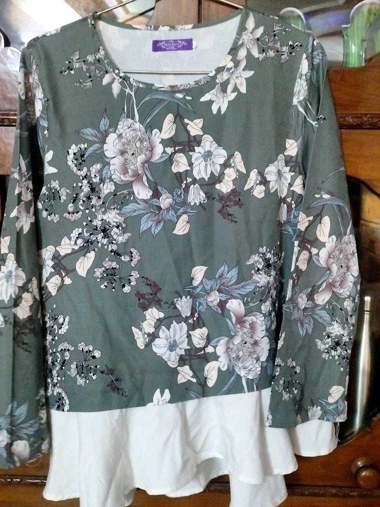 Floral Print Layered Top