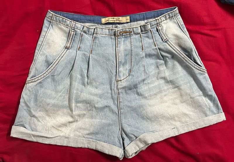 Light Wash Denim Shorts