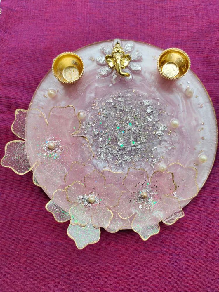 3D Handmade Resin pooja Plate