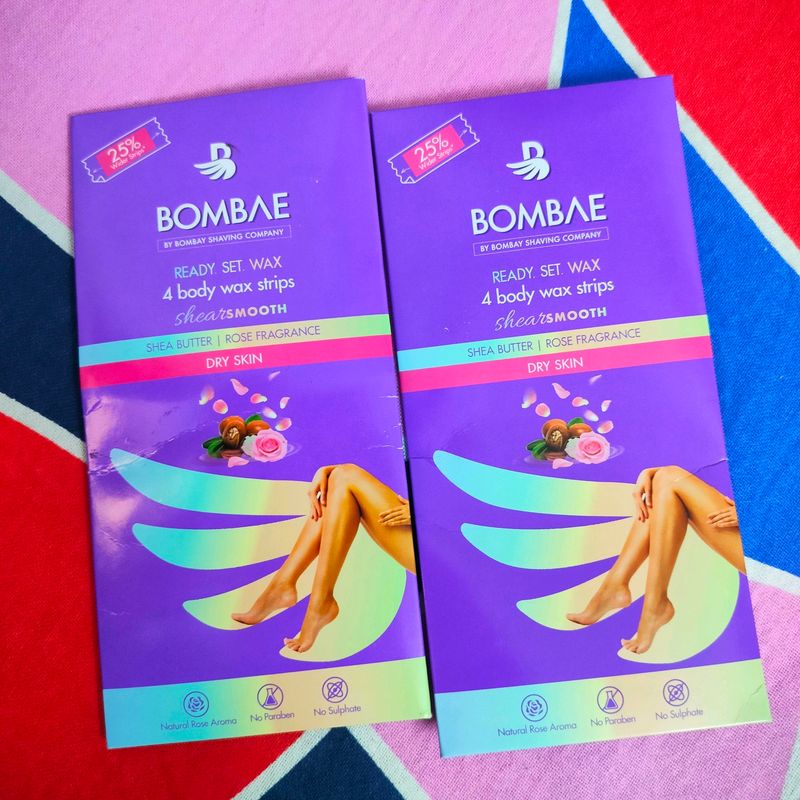 BOMBAE Wax Strips Pack Of 2 (Total 4 Strip)