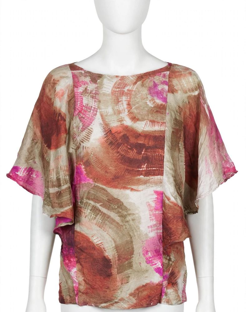 Abstract Print Flowy Top