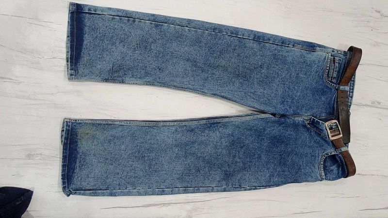 shaded Blue Denim Jeans