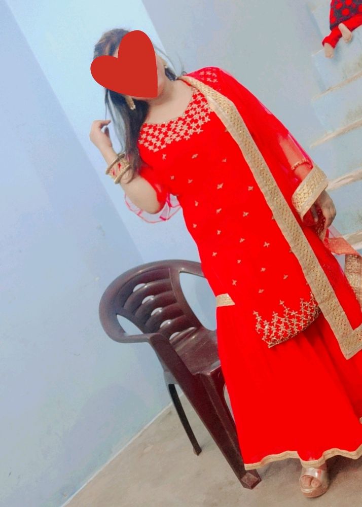 Sharara Dress With Net Dupatta