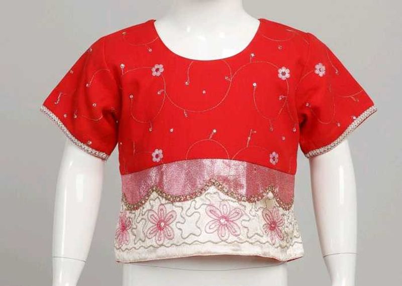 Red Embroidered Blouse