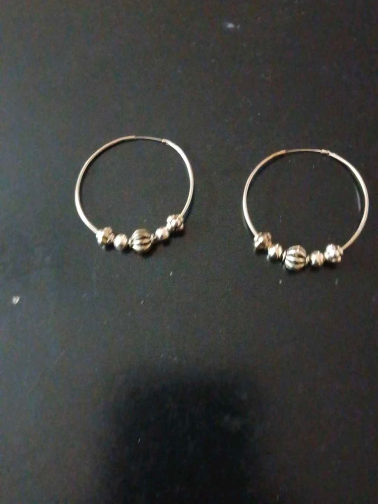 Stylish Hoop Earrings with Beads