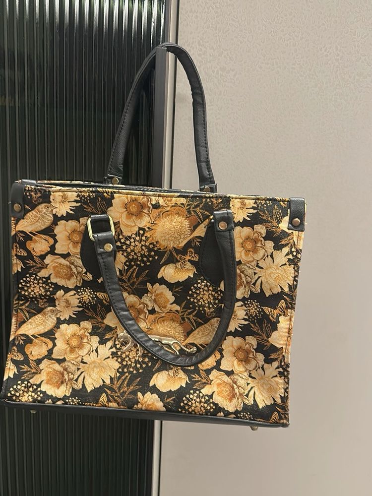 Floral Print Tote Bag