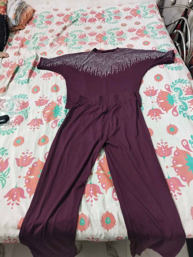 cord set Embellished Neckline