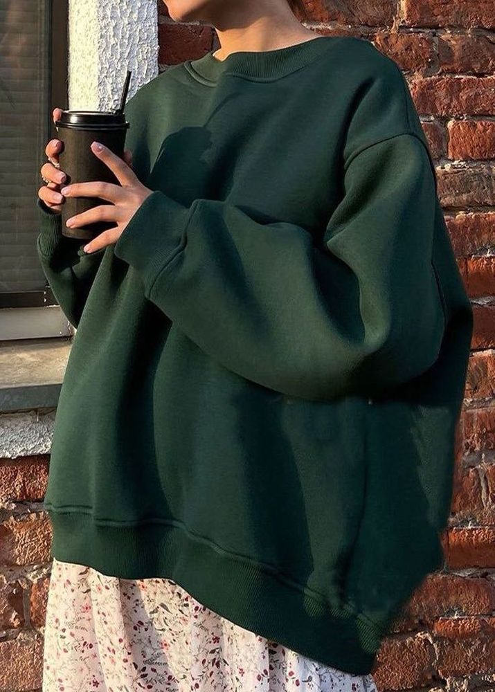Forest Green Crew Neck Sweatshirt