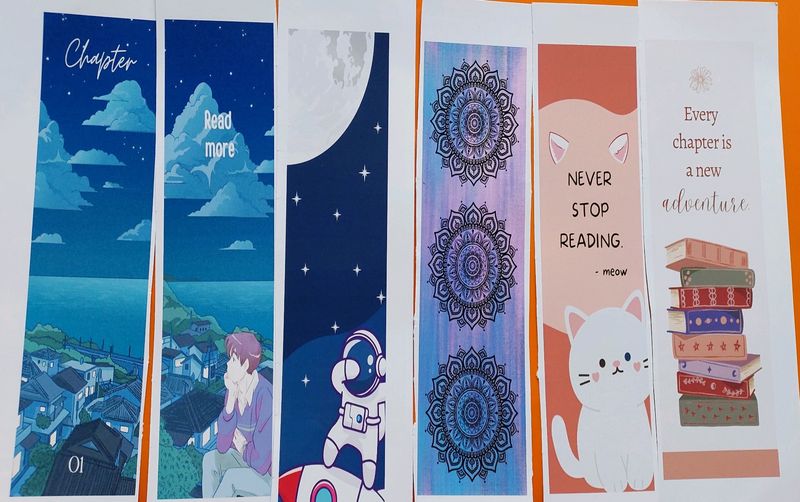 6 Book Mark (Printed On High Quality  Thick Photo Paper)
