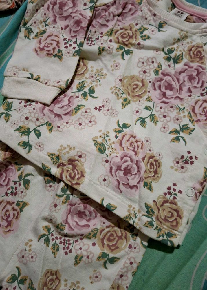 Floral Print Baby Jumpsuit