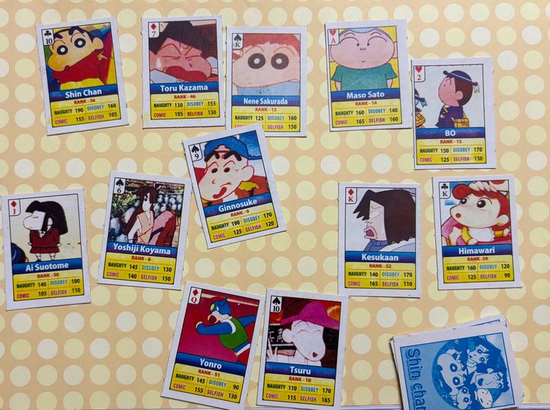 SALE/old gen Shinchan trump cards