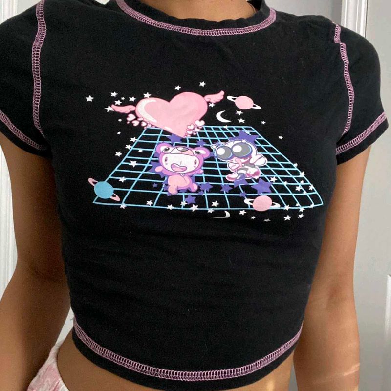 Cute Graphic Crop Top