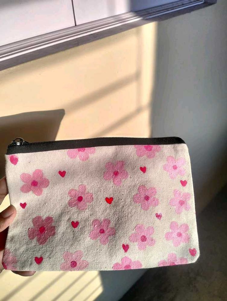 Cute Floral Pouch with free phone cover paper
