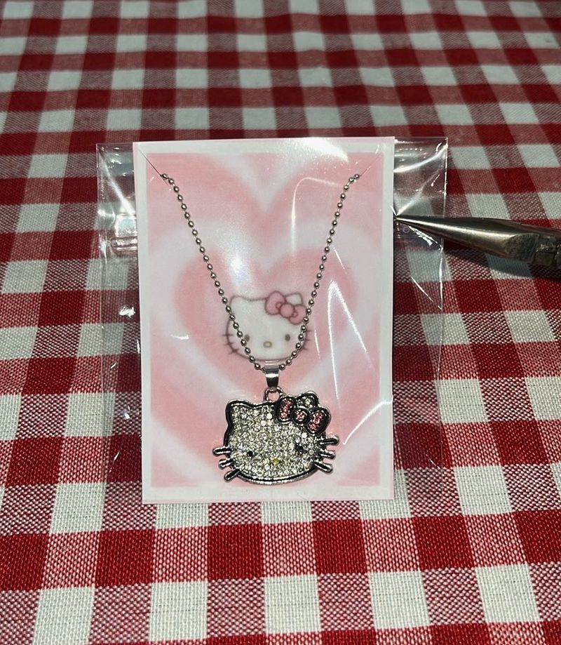 Sparkling Hello Kitty Pendant Necklace